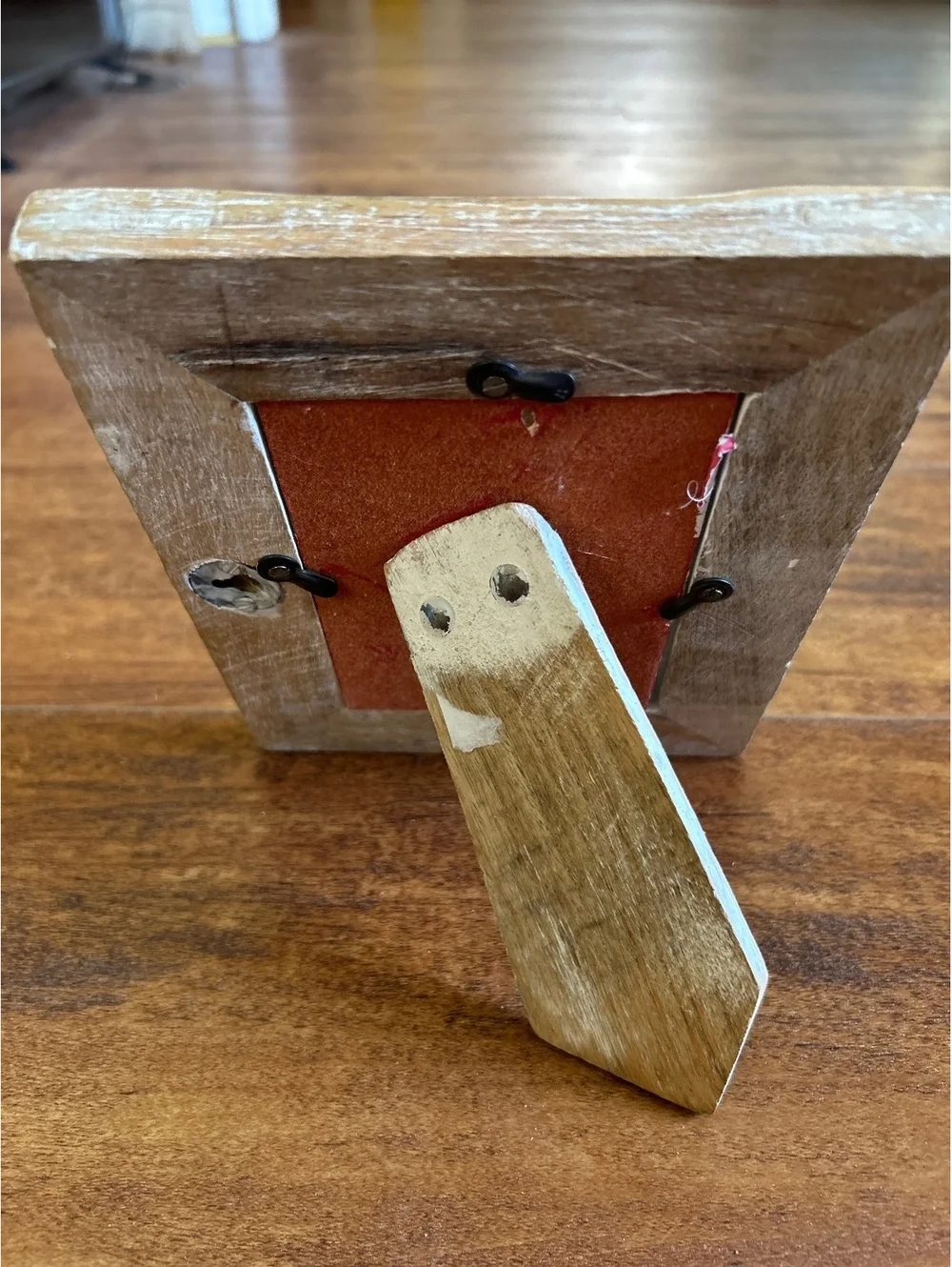 Rustic Wooden Picture Frame with Distressed Finish